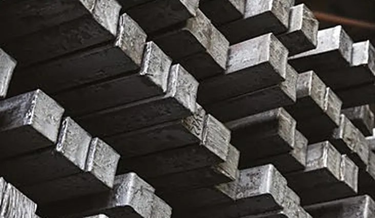 Continuously cast stainless steel billets